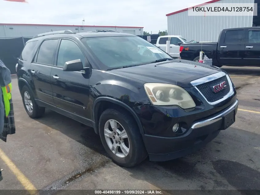 2010 GMC Acadia Sle VIN: 1GKLVLED4AJ128754 Lot: 40498199