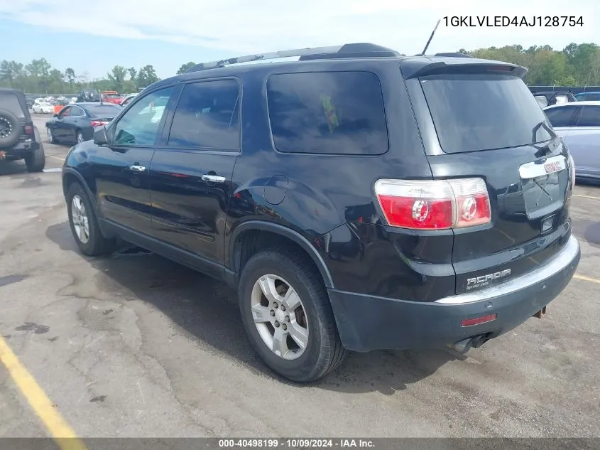 2010 GMC Acadia Sle VIN: 1GKLVLED4AJ128754 Lot: 40498199