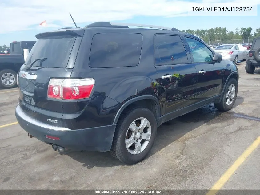 2010 GMC Acadia Sle VIN: 1GKLVLED4AJ128754 Lot: 40498199