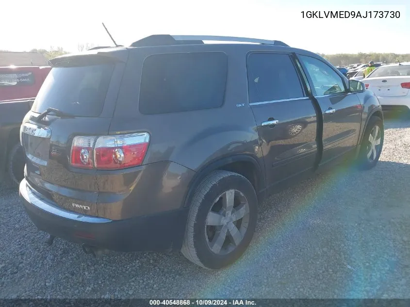 2010 GMC Acadia Slt-1 VIN: 1GKLVMED9AJ173730 Lot: 40548868