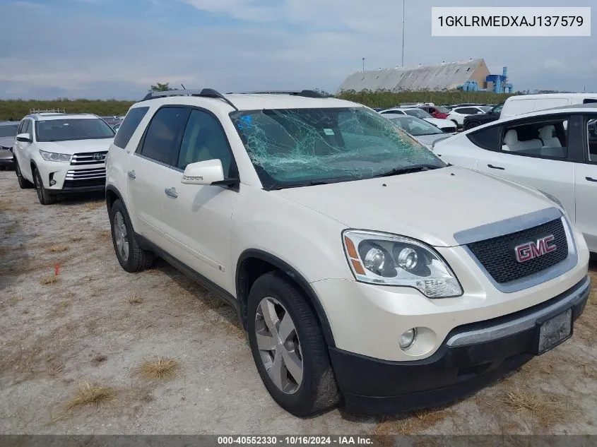 2010 GMC Acadia Slt-1 VIN: 1GKLRMEDXAJ137579 Lot: 40552330