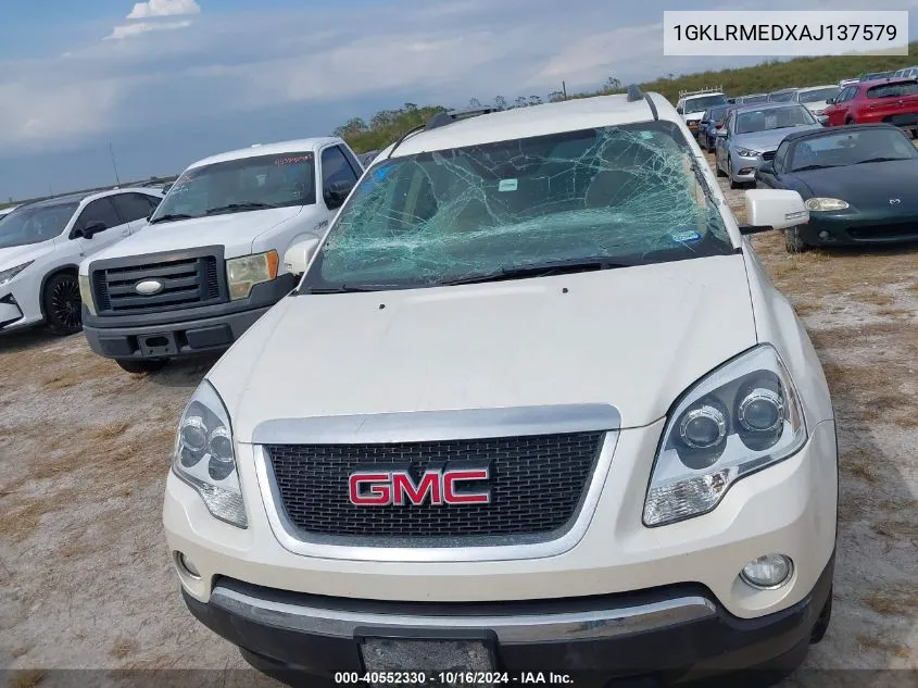 2010 GMC Acadia Slt-1 VIN: 1GKLRMEDXAJ137579 Lot: 40552330