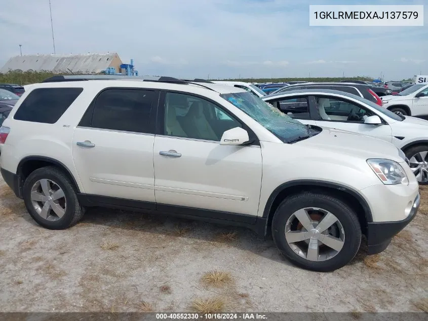 2010 GMC Acadia Slt-1 VIN: 1GKLRMEDXAJ137579 Lot: 40552330