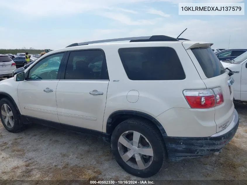 2010 GMC Acadia Slt-1 VIN: 1GKLRMEDXAJ137579 Lot: 40552330