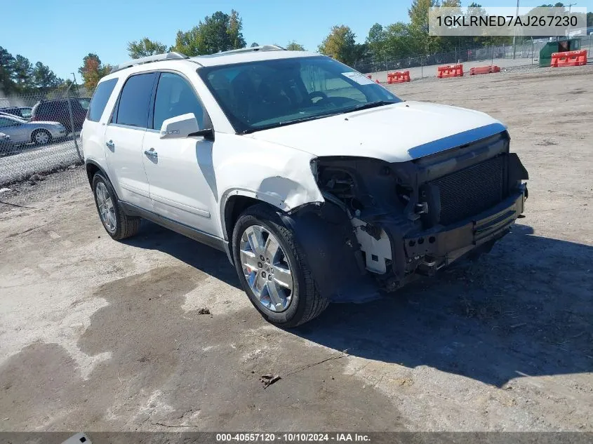 2010 GMC Acadia Slt-2 VIN: 1GKLRNED7AJ267230 Lot: 40557120