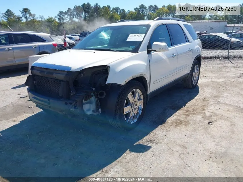 2010 GMC Acadia Slt-2 VIN: 1GKLRNED7AJ267230 Lot: 40557120