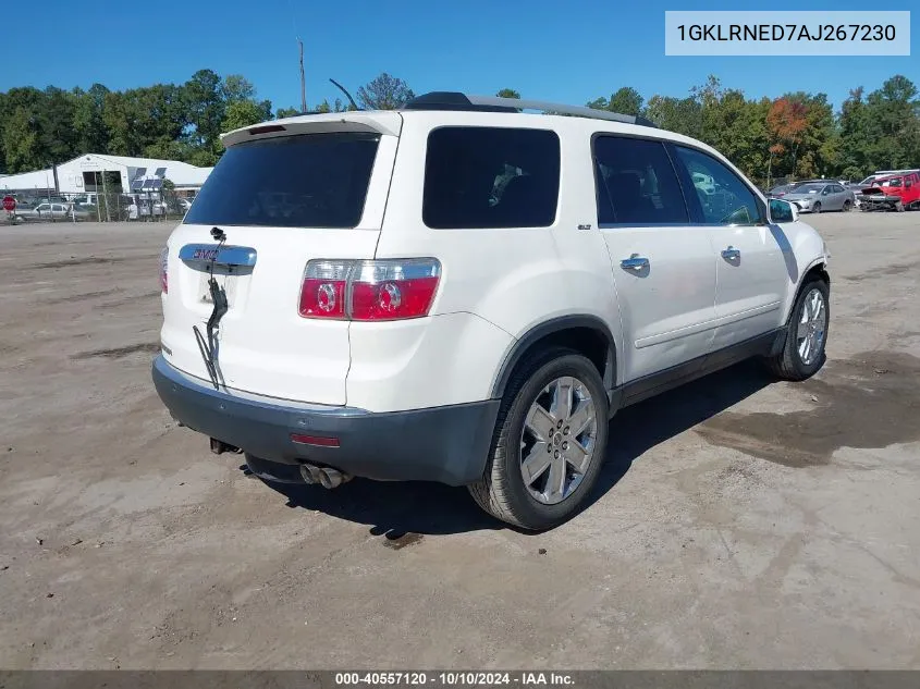 2010 GMC Acadia Slt-2 VIN: 1GKLRNED7AJ267230 Lot: 40557120