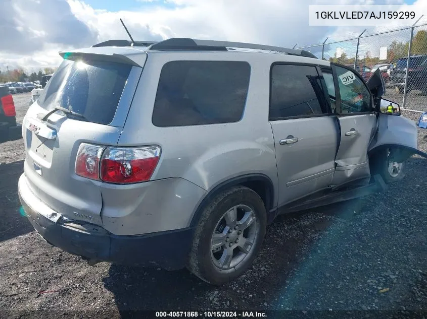 2010 GMC Acadia Sle VIN: 1GKLVLED7AJ159299 Lot: 40571868