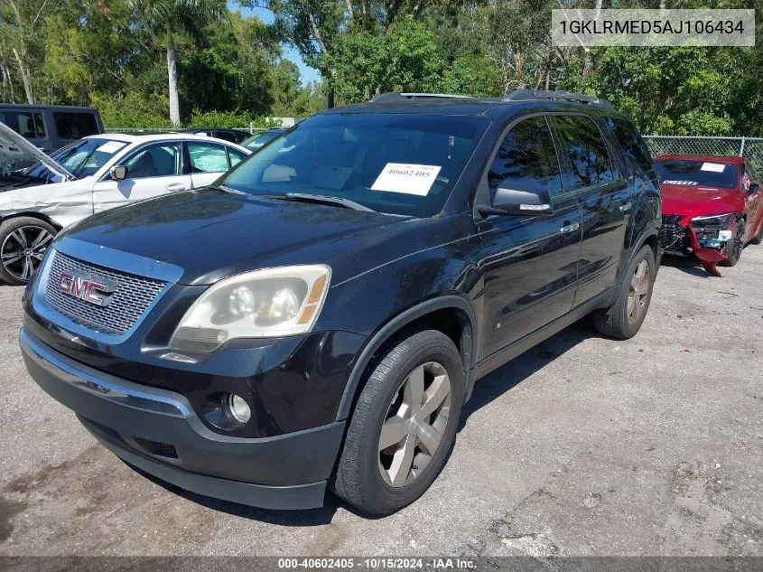 2010 GMC Acadia Slt-1 VIN: 1GKLRMED5AJ106434 Lot: 40602405