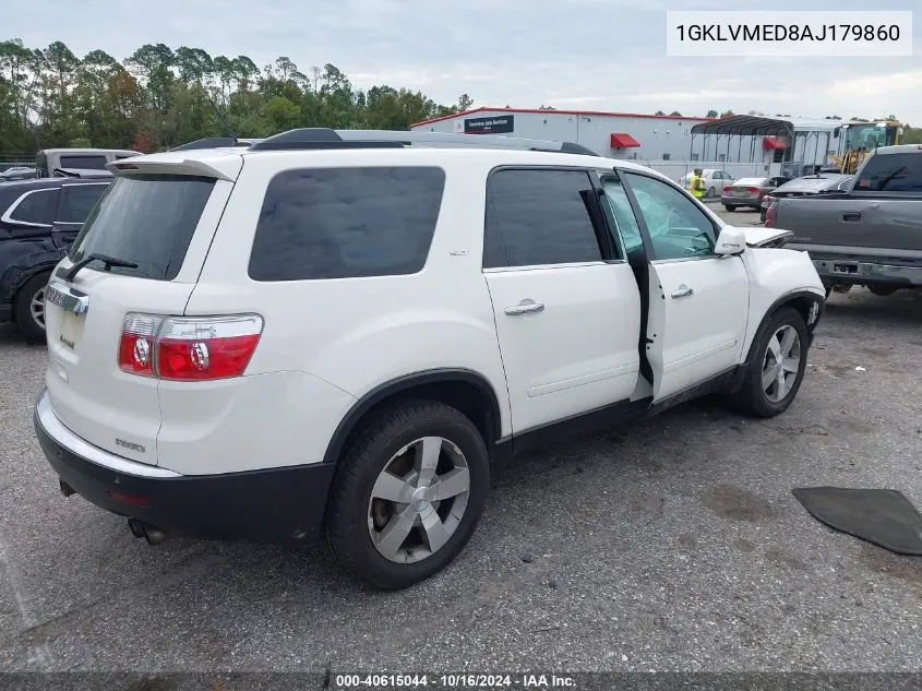 2010 GMC Acadia Slt-1 VIN: 1GKLVMED8AJ179860 Lot: 40615044