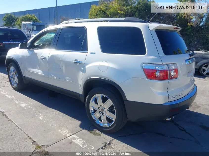 2010 GMC Acadia Slt-2 VIN: 1GKLRNED7AJ216116 Lot: 40642704