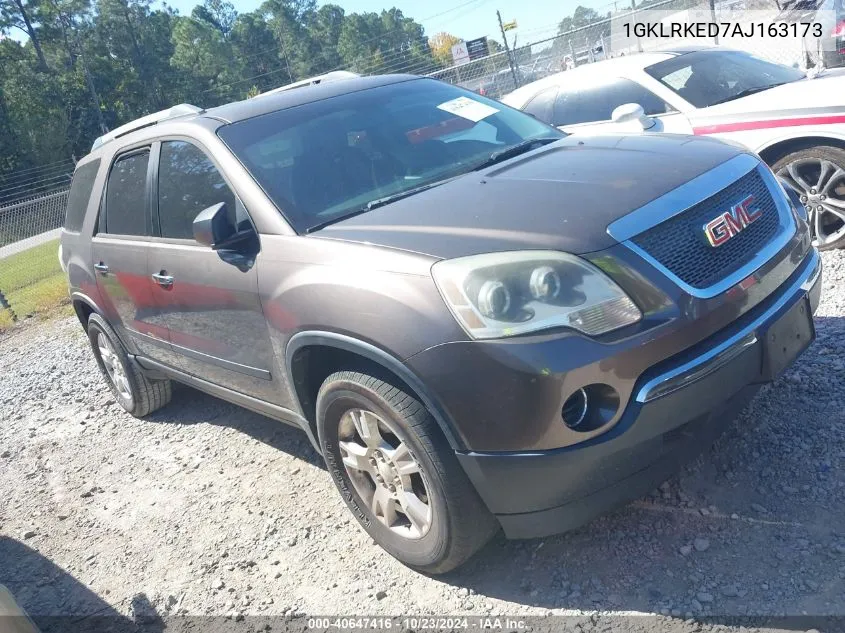 2010 GMC Acadia Sl VIN: 1GKLRKED7AJ163173 Lot: 40647416