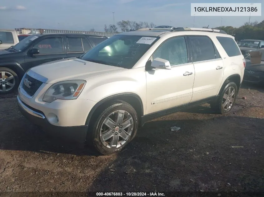 2010 GMC Acadia Slt-2 VIN: 1GKLRNEDXAJ121386 Lot: 40676883