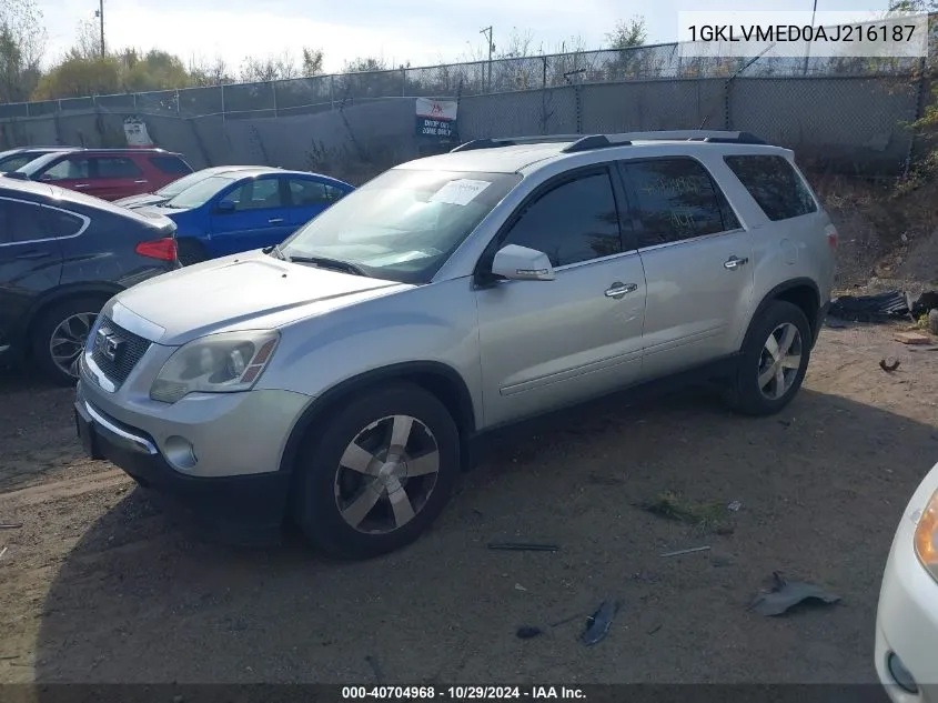 1GKLVMED0AJ216187 2010 GMC Acadia Slt-1