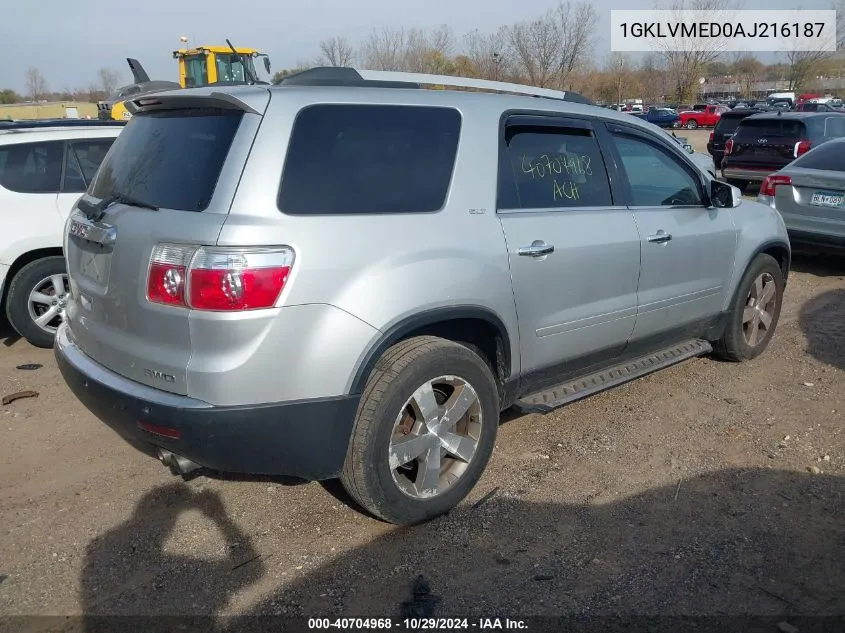 1GKLVMED0AJ216187 2010 GMC Acadia Slt-1