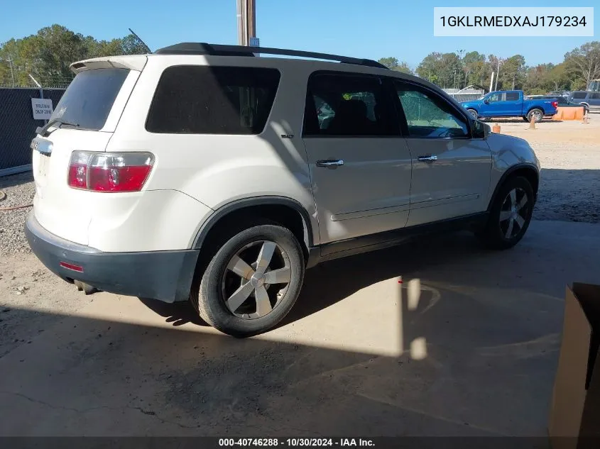 2010 GMC Acadia Slt-1 VIN: 1GKLRMEDXAJ179234 Lot: 40746288