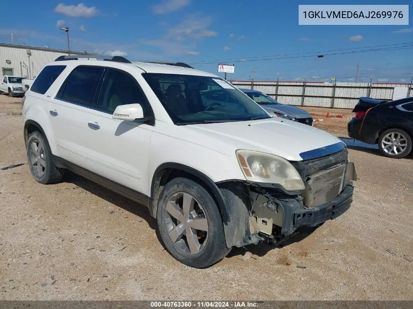 2010 GMC Acadia Slt-1 VIN: 1GKLVMED6AJ269976 Lot: 40763360