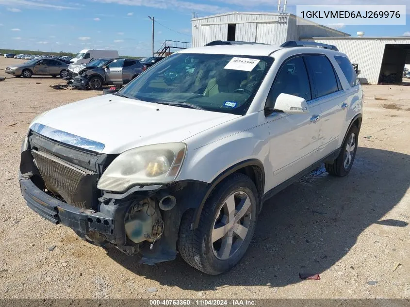 2010 GMC Acadia Slt-1 VIN: 1GKLVMED6AJ269976 Lot: 40763360