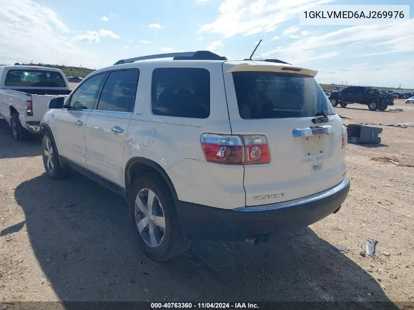 2010 GMC Acadia Slt-1 VIN: 1GKLVMED6AJ269976 Lot: 40763360