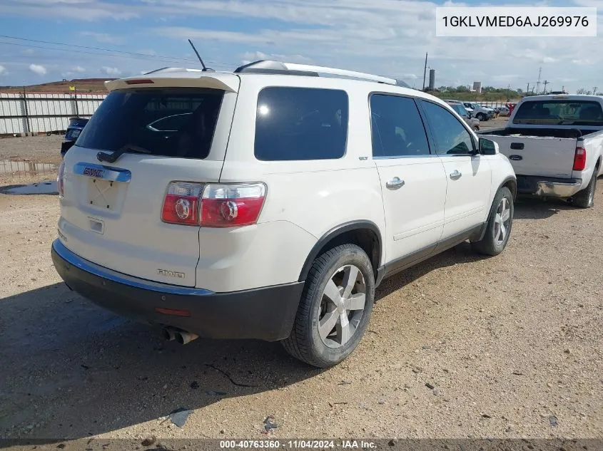 2010 GMC Acadia Slt-1 VIN: 1GKLVMED6AJ269976 Lot: 40763360