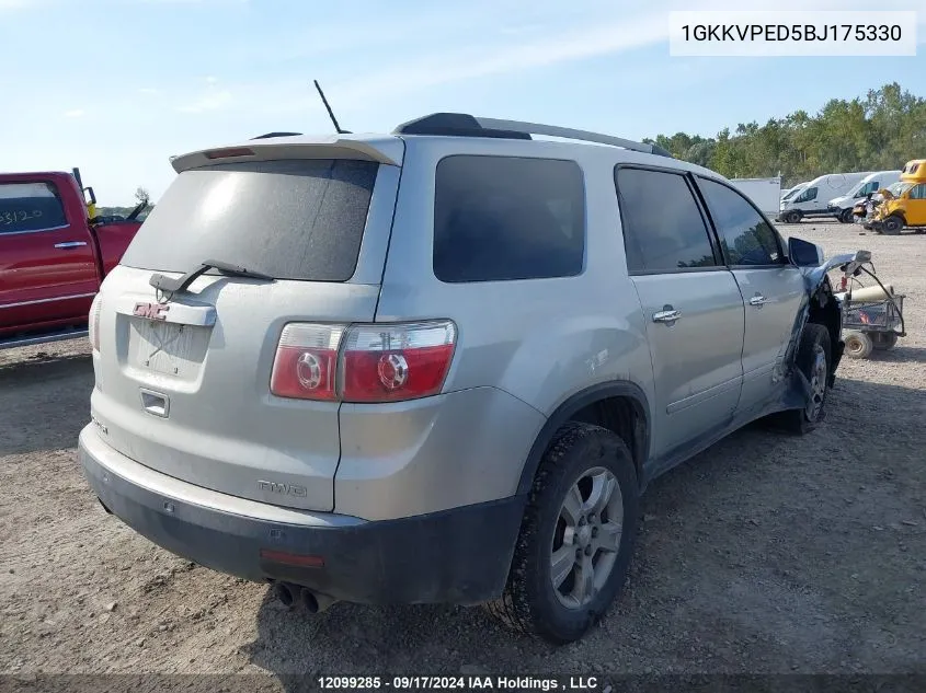 1GKKVPED5BJ175330 2011 GMC Acadia Sle