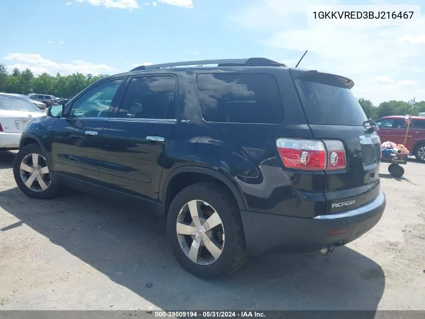 2011 GMC Acadia Slt-1 VIN: 1GKKVRED3BJ216467 Lot: 39509194