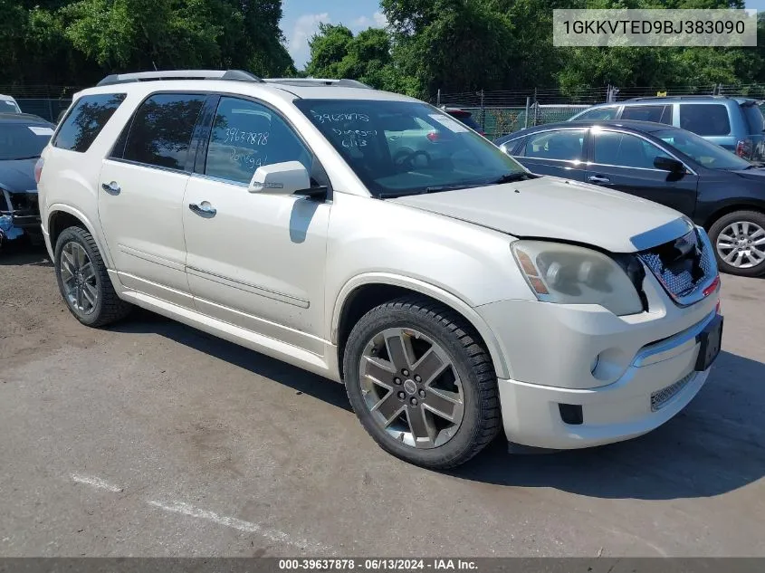 2011 GMC Acadia Denali VIN: 1GKKVTED9BJ383090 Lot: 39637878