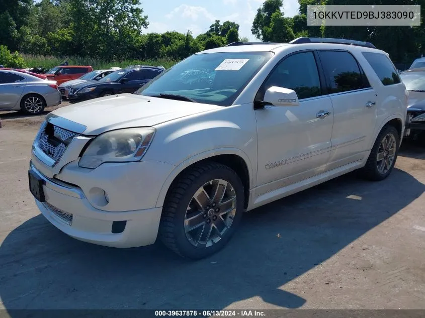 2011 GMC Acadia Denali VIN: 1GKKVTED9BJ383090 Lot: 39637878