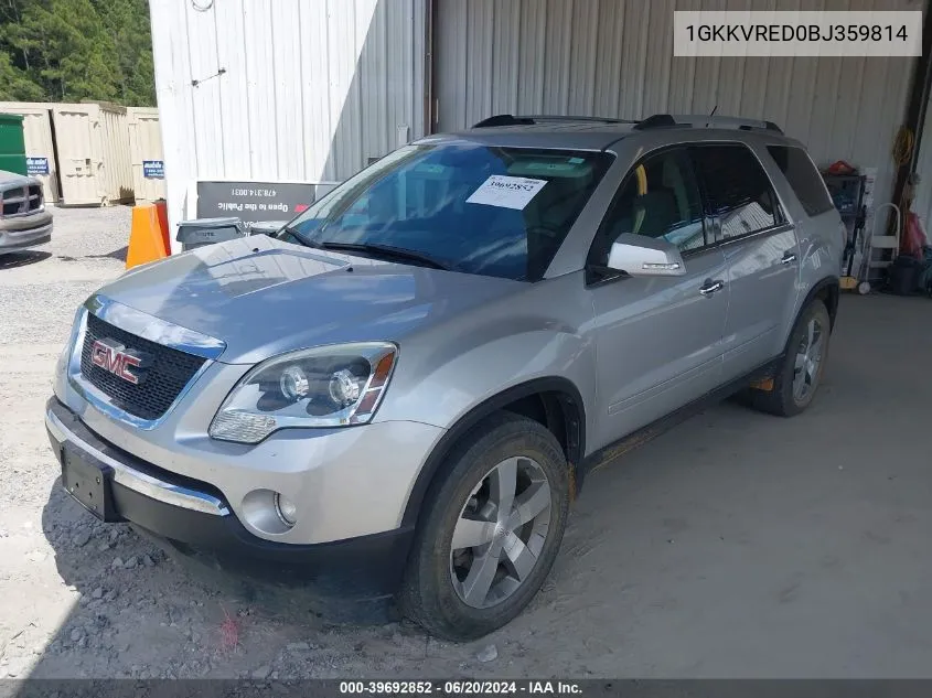 2011 GMC Acadia Slt-1 VIN: 1GKKVRED0BJ359814 Lot: 39692852