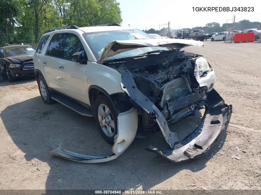 1GKKRPED8BJ343823 2011 GMC Acadia Sle