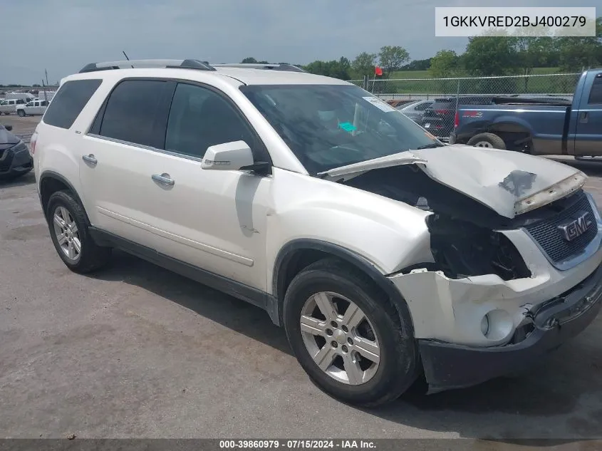 2011 GMC Acadia Slt-1 VIN: 1GKKVRED2BJ400279 Lot: 39860979