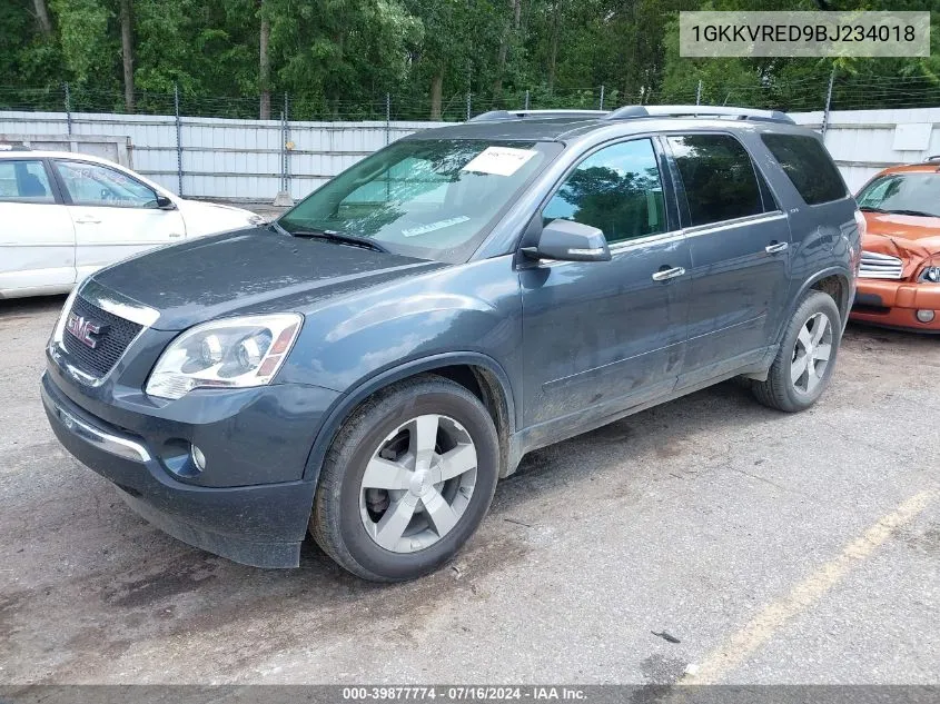 2011 GMC Acadia Slt-1 VIN: 1GKKVRED9BJ234018 Lot: 39877774