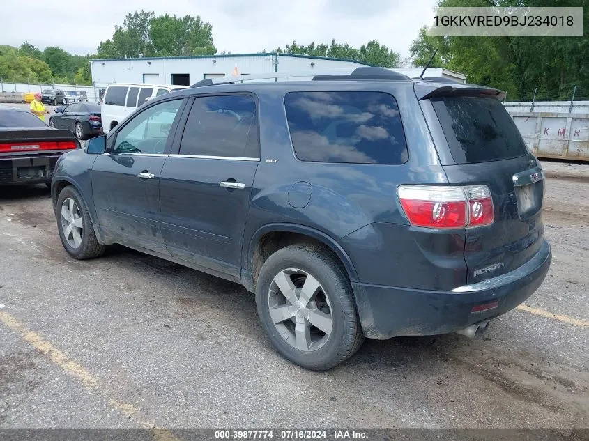 2011 GMC Acadia Slt-1 VIN: 1GKKVRED9BJ234018 Lot: 39877774