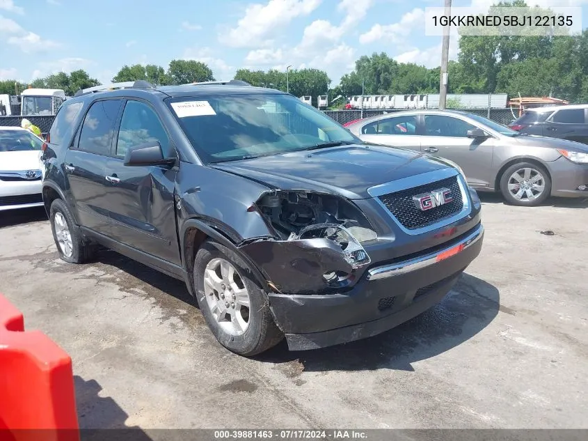 2011 GMC Acadia Sl VIN: 1GKKRNED5BJ122135 Lot: 39881463