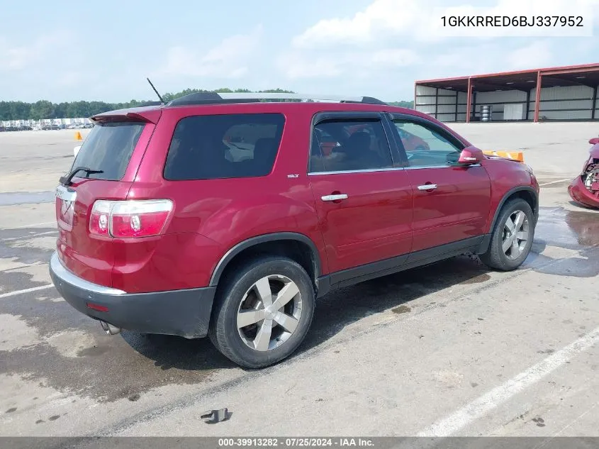 1GKKRRED6BJ337952 2011 GMC Acadia Slt-1