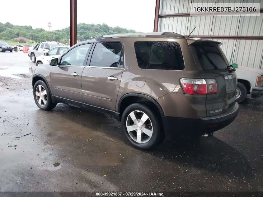 1GKKRRED7BJ275106 2011 GMC Acadia Slt-1