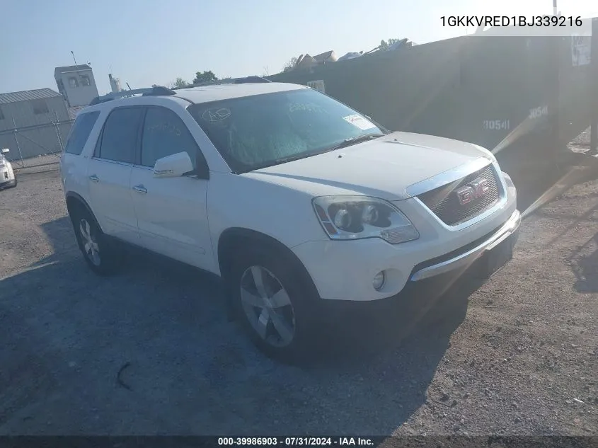 2011 GMC Acadia Slt-1 VIN: 1GKKVRED1BJ339216 Lot: 39986903