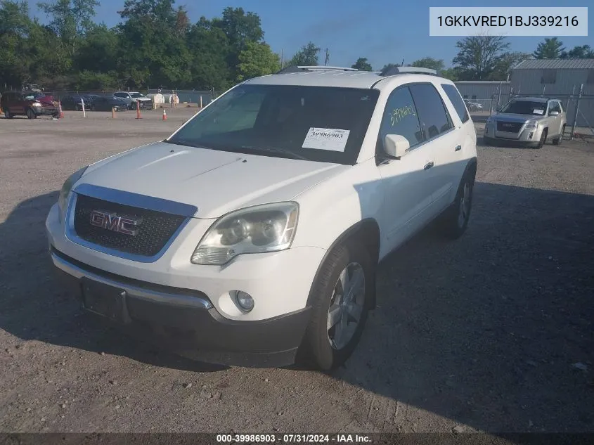 2011 GMC Acadia Slt-1 VIN: 1GKKVRED1BJ339216 Lot: 39986903