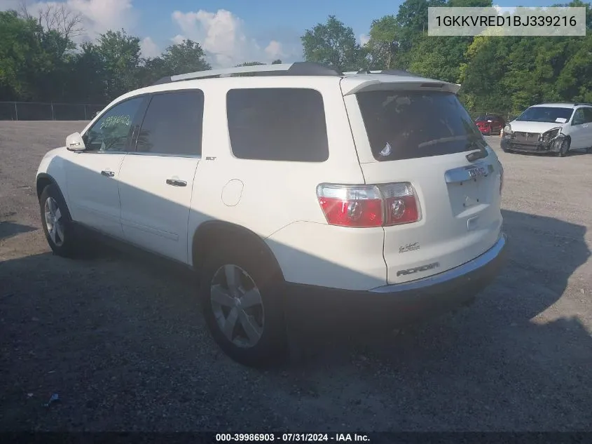 2011 GMC Acadia Slt-1 VIN: 1GKKVRED1BJ339216 Lot: 39986903