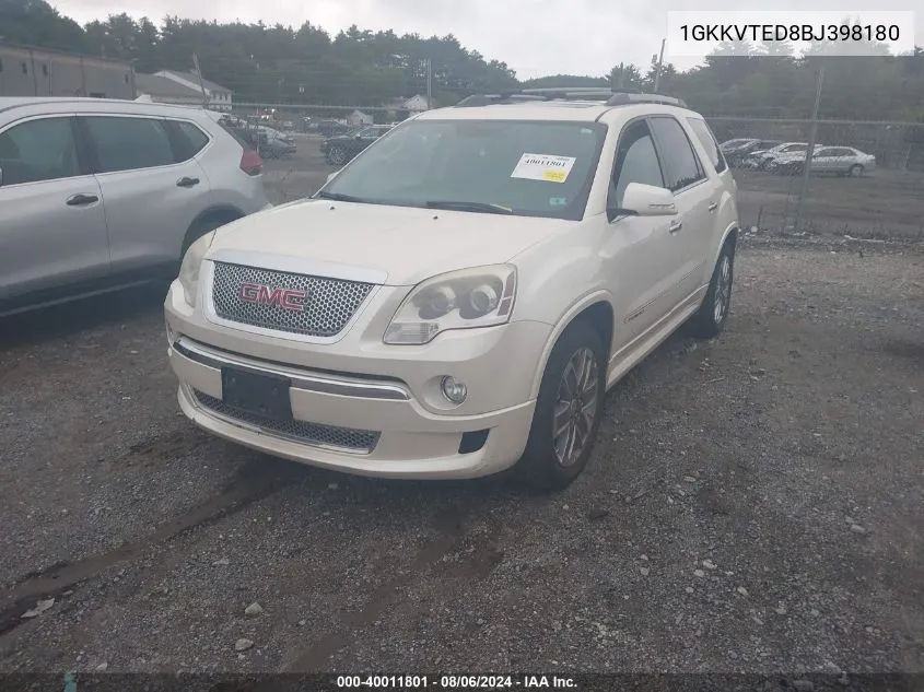 1GKKVTED8BJ398180 2011 GMC Acadia Denali