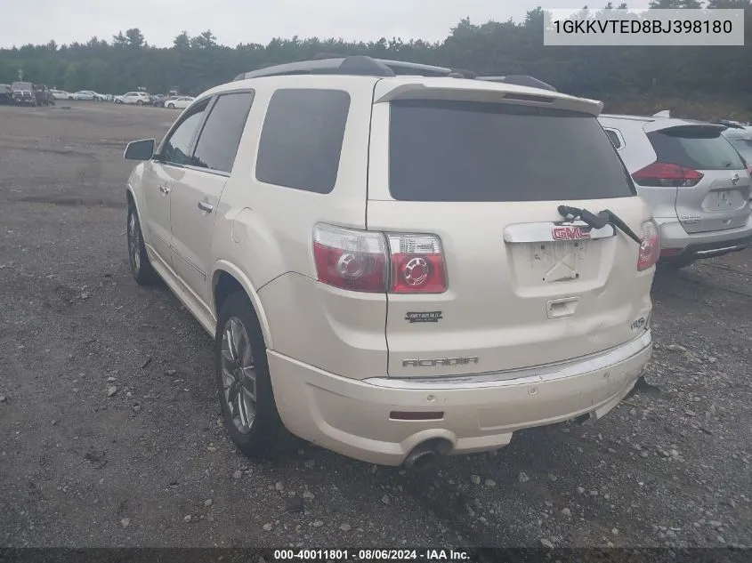 1GKKVTED8BJ398180 2011 GMC Acadia Denali