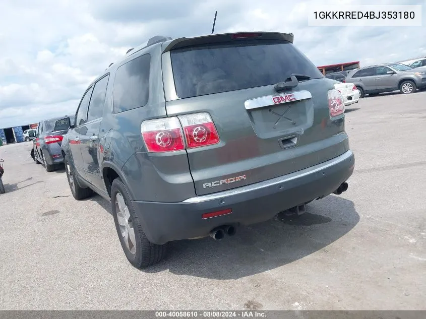 1GKKRRED4BJ353180 2011 GMC Acadia Slt-1