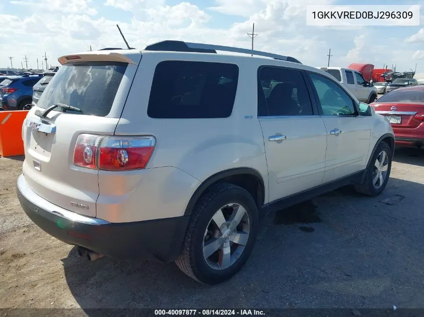 2011 GMC Acadia Slt-1 VIN: 1GKKVRED0BJ296309 Lot: 40097877