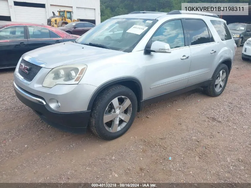 2011 GMC Acadia Slt-1 VIN: 1GKKVRED1BJ198311 Lot: 40133218