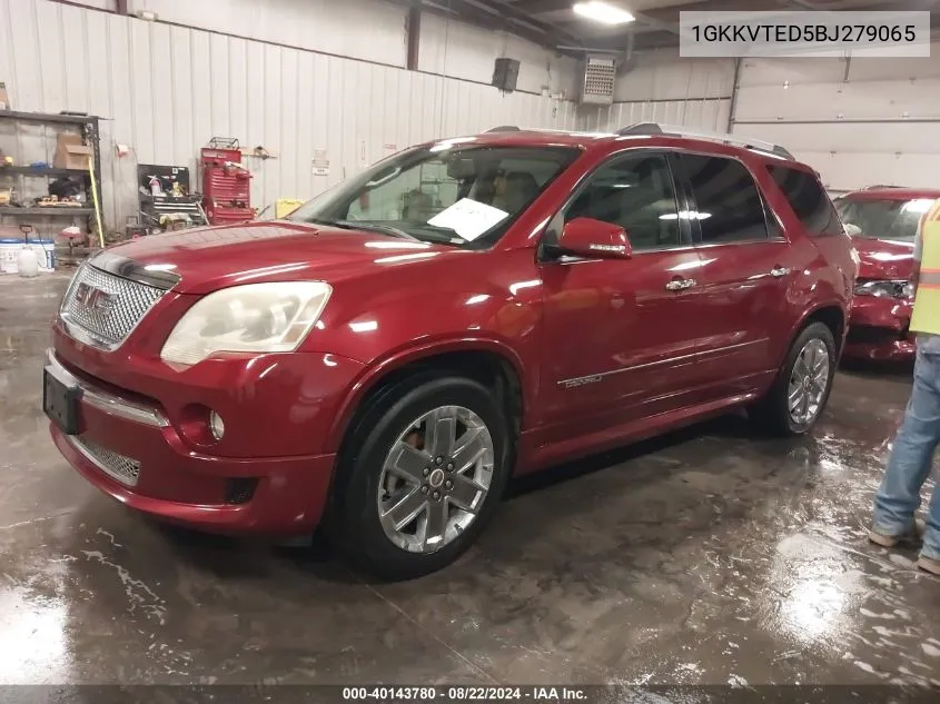 1GKKVTED5BJ279065 2011 GMC Acadia Denali