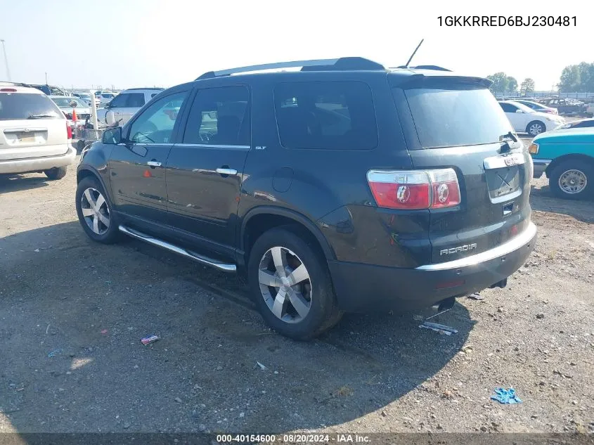 1GKKRRED6BJ230481 2011 GMC Acadia Slt-1