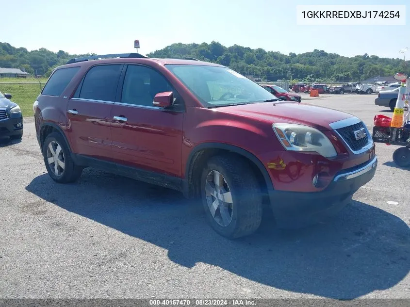 1GKKRREDXBJ174254 2011 GMC Acadia Slt-1