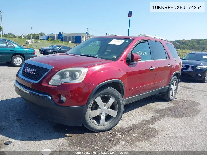 2011 GMC Acadia Slt-1 VIN: 1GKKRREDXBJ174254 Lot: 40157470