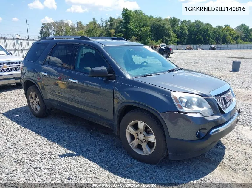 1GKKRNED9BJ140816 2011 GMC Acadia Sl