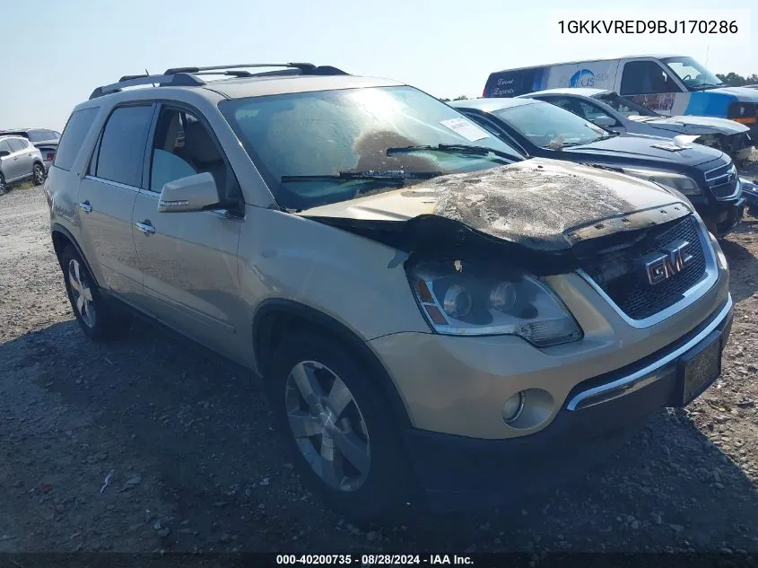 2011 GMC Acadia Slt-1 VIN: 1GKKVRED9BJ170286 Lot: 40200735